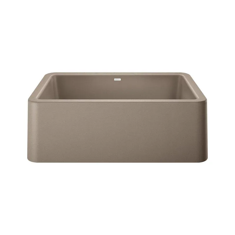 BLANCO 401777 Ikon 30 x 19 in. No Hole Composite Single Bowl Undermount Kitchen Sink in Truffle