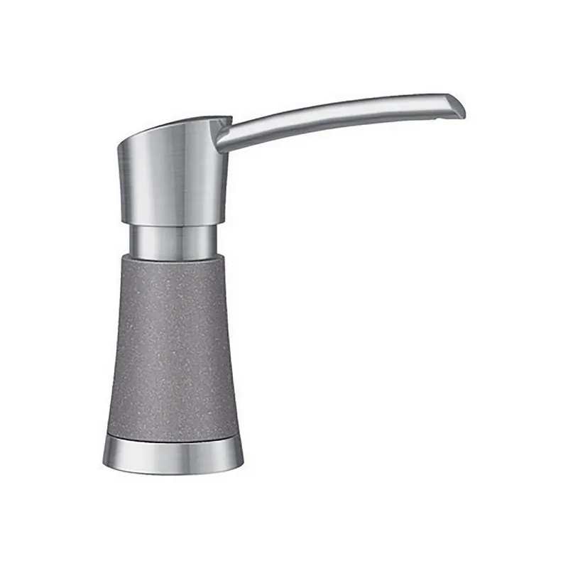 BLANCO 442052 Artona 4-3/8 in. 12 oz Kitchen Soap Dispenser in Stainless Steel with Metallic Grey
