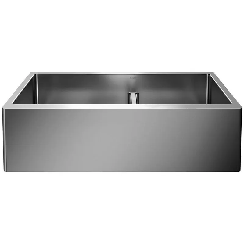 BLANCO 525242 Quatrus 33 x 19 in. Stainless Steel Double Bowl Farmhouse Kitchen Sink