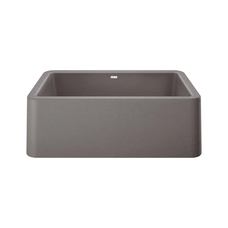 Blanco 401778 Ikon 30 x 19 in. No Hole Composite Single Bowl Undermount Kitchen Sink in Metallic Gray