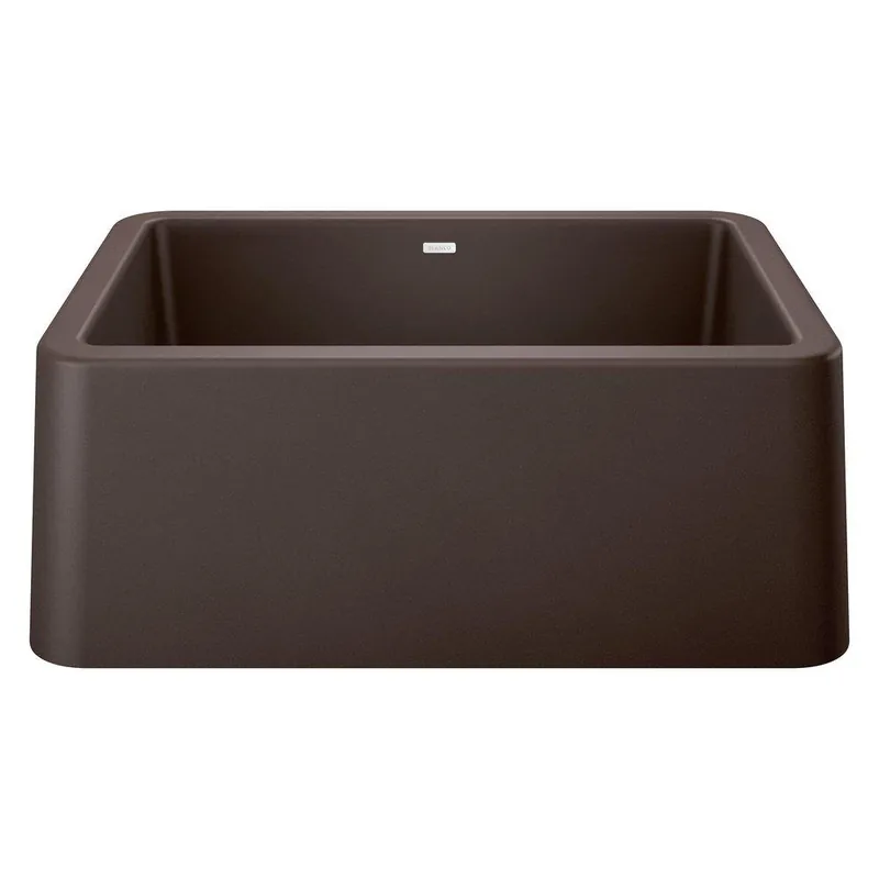 BLANCO 402312 Ikon 27 x 19 in. Composite Single Bowl Farmhouse Kitchen Sink in Cafe Brown