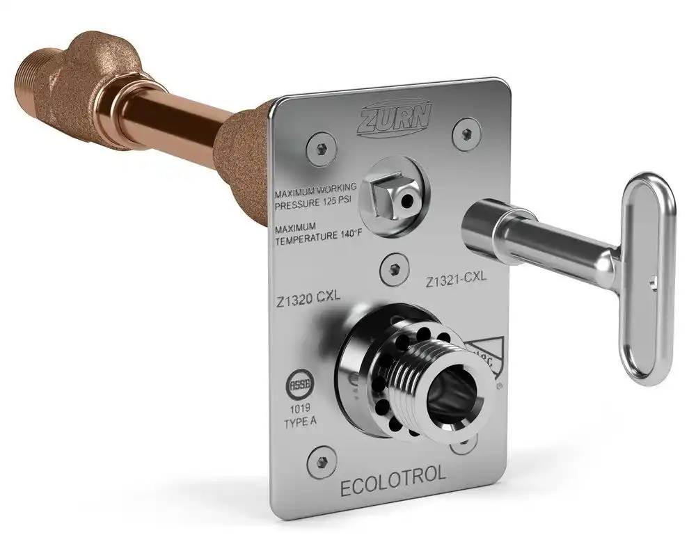 Zurn Z1321-CXL-10 Ecolotrol Stainless Steel 3/4 in. Female Solder and MPT x GHT Wall Hydrant