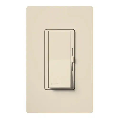 Lutron DVLV-600P-LA Diva Dimmer - Magnetic Low-Voltage, Single-Pole, 120V/600VA (450W) in Light Almond