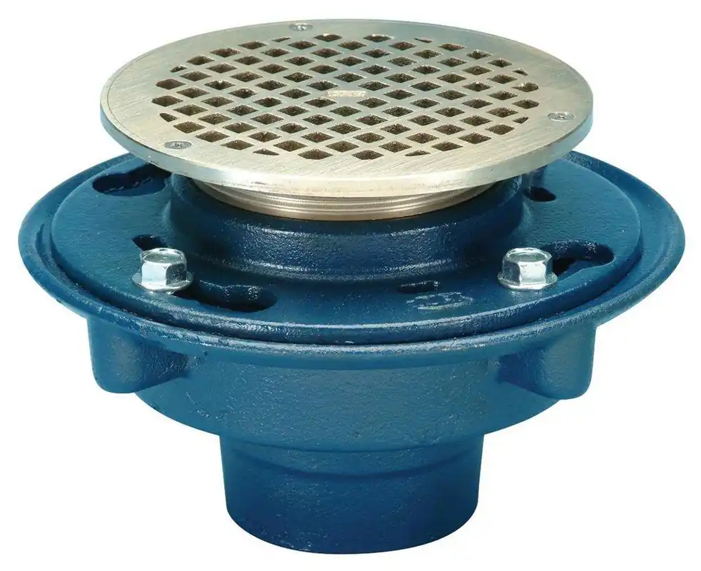 Zurn ZN415-3NH-6B 3 in. No Hub Cast Iron Polished Nickel Bronze Floor Drain
