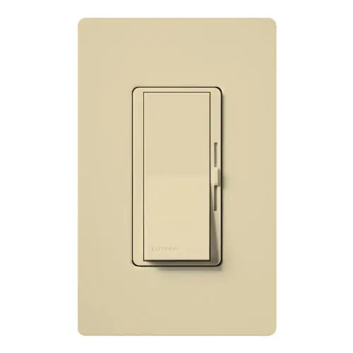 Lutron DVTV-IV Diva Dimmer - Gloss Finish, Fluorescent or LED Dimming with 0-10V Ballasts and Drivers, Single-pole, 120V/30mA/16A in Ivory
