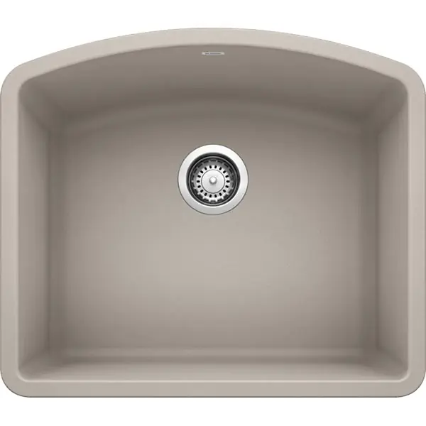 Blanco 442750 DIAMOND SILGRANIT II Single Bowl Under Mount Kitchen Sink D-Shape 24 in