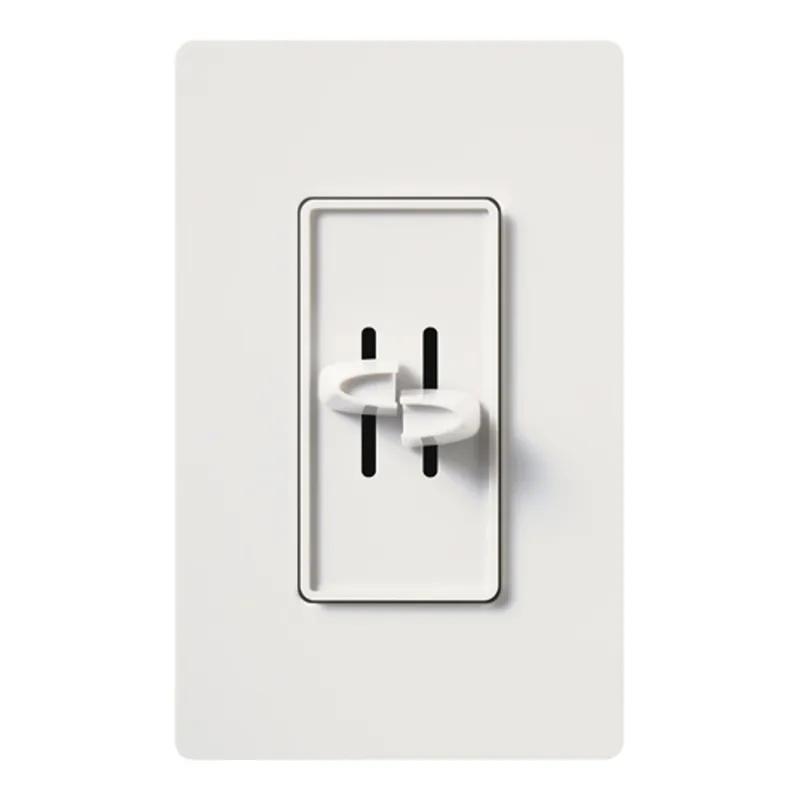 Lutron S2-L-WH Skylark Dual Device, Incandescent/Halogen, Single-pole Dual Dimmer Slide-to-Off, 120V/300W Each Dimmer