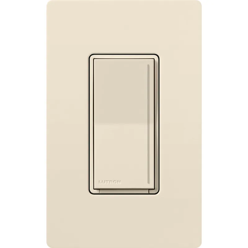 Lutron STCL-153PH-LA Lutron Sunnata 150W Dimmable LED/CFL or 600W Incandescent/Halogen Single Pole/3-Way Touch LED Dimmer with On/Off Paddle Switch in Light Almond