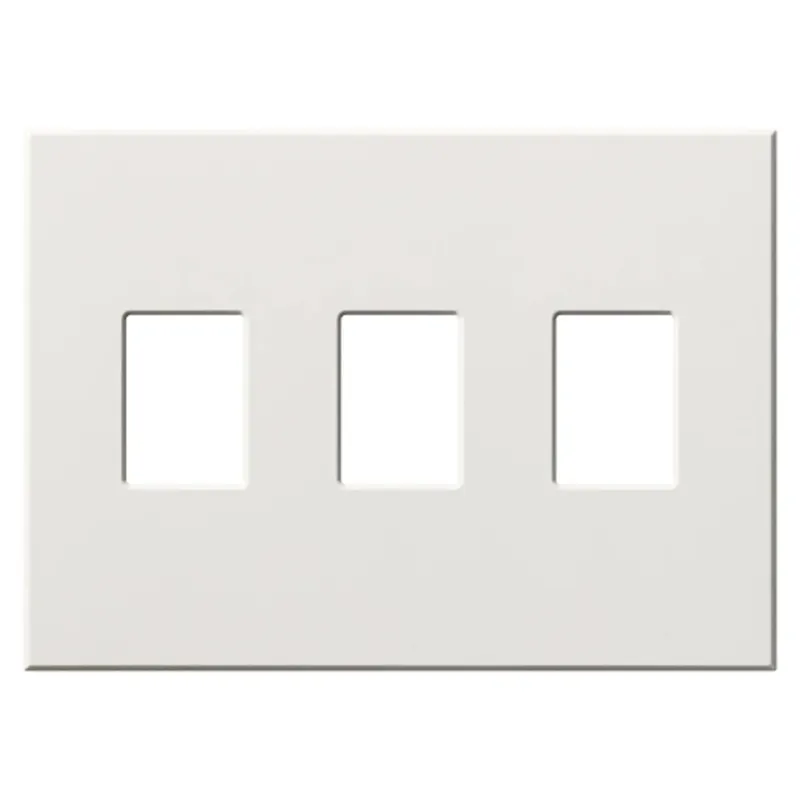 Lutron VWP-3-WH Multigang VWP Series Wallplate for Vareo, Nova T and GRAFIK Eye Wallstation, Three-gang for 3 dimmers or switches in white