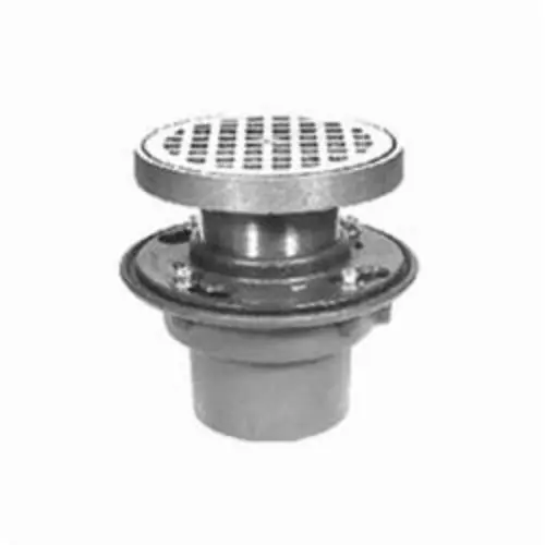 Zurn Z415-4NH-P-L/TOP Floor Drain, 4 in, Trap Primer, Cast Iron Drain