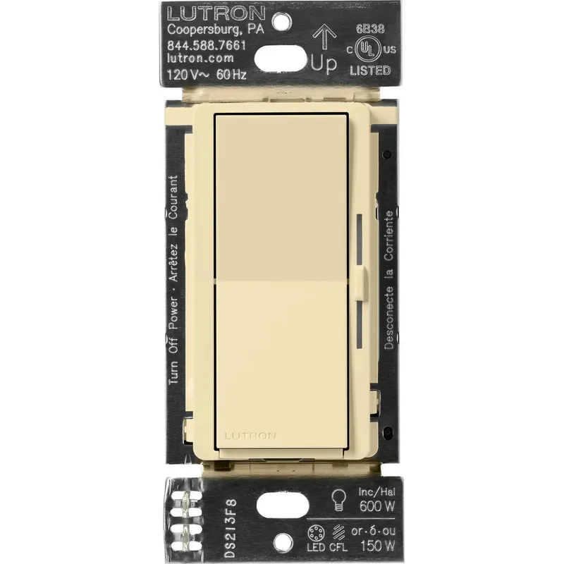 Lutron DVRF-6L-IV Diva Smart Dimmer Switch for Caseta Smart Lighting 120 V