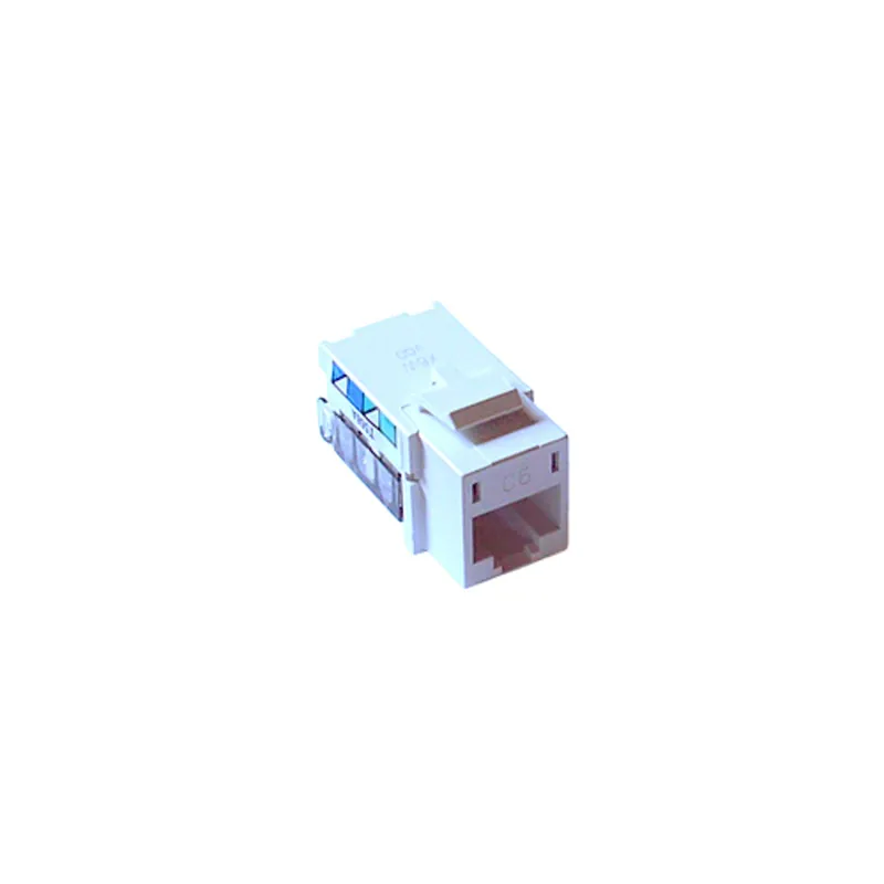 Lutron CON-1P-C6-WH Phone Jack, CAT 6, 8-Conductor, RJ45, White