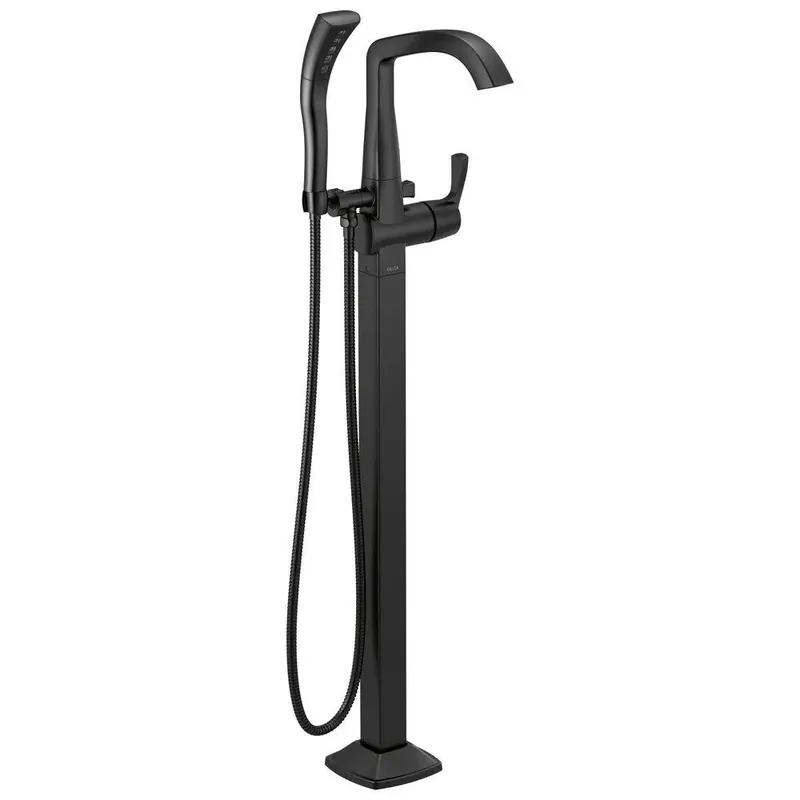 Delta Faucet T4776-BLFL Stryke Single Handle Lever Floor Mount Filler Trim Only