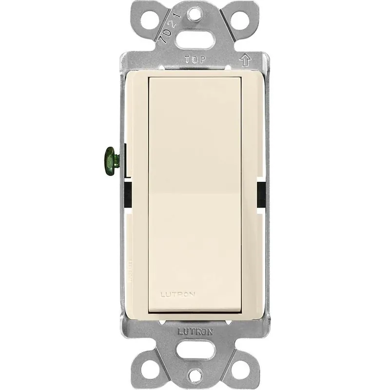 Lutron CA-3PS-LA Claro 15 Amp, 3-Way On/Off Rocker Switch, Light Almond