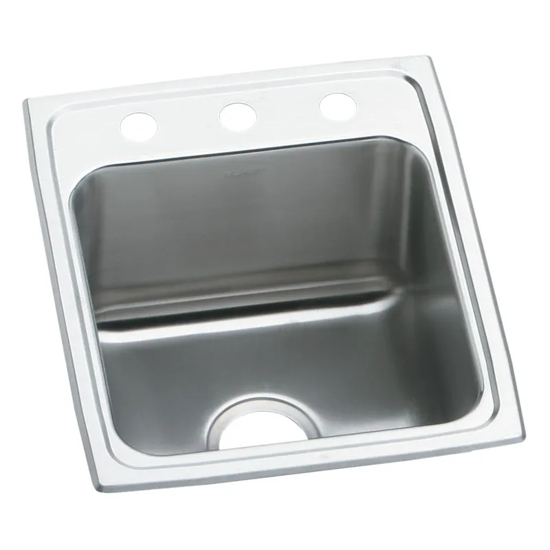 Elkay LRAD1522553 Lustertone Classic Stainless Steel 15 x 22 in. 3 Hole Drop-in ADA Sink