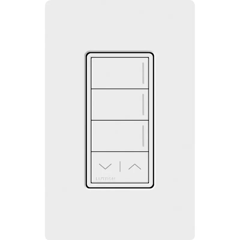 Lutron RRST-W3RL-WH RadioRA Sunnata 3-Button Keypad with Raise-Lower - White