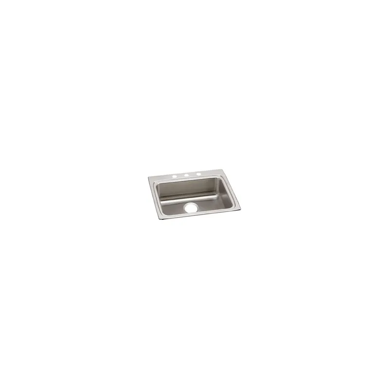 Elkay LRAD2522603 Lustertone Classic Stainless Steel Kitchen Sink 25 x 22 x 6 ADA Sink