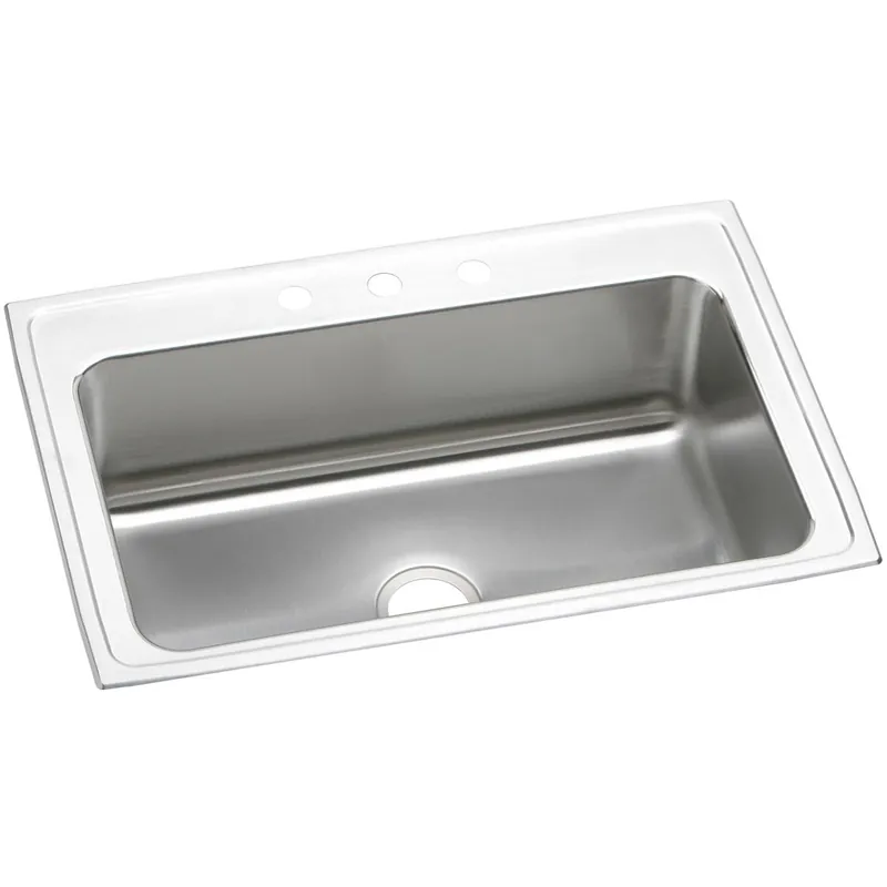 Elkay DLRS3322103 Lustertone Classic Stainless Steel 33 x 22 x 10-1/8 Single Bowl Drop-in Sink