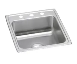 Elkay LRAD2022453 Lustertone Classic Stainless Steel 19-1/2 x 22 x 4-1/2 3-Hole Single Bowl Drop-in ADA Sink
