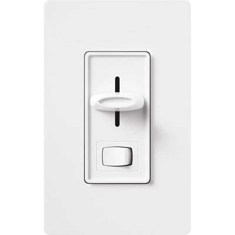 Lutron S-600P-WH Skylark Dimmer with On/Off Switch, Incandescent/Halogen, Single-pole, preset, 120V/600W