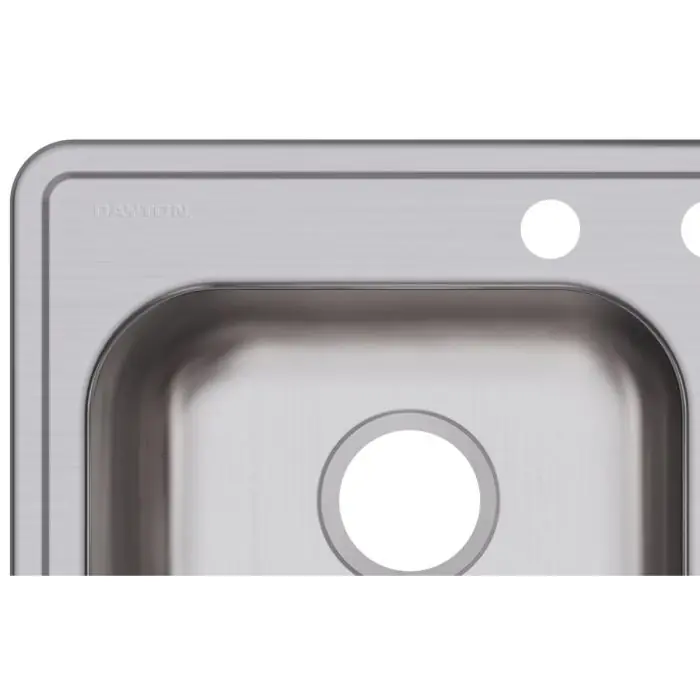 Elkay GE233214 Dayton Kitchen Sink, Rectangular, 4 Faucet Holes, 33 in W x 21-1/4 in D x 5-3/8 in H