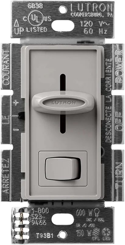 Lutron SCL-153P-GR Skylark LED+ Dimmer 150W/600W Gray
