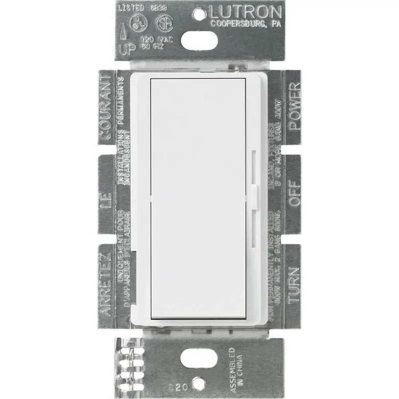 Lutron DVFSQ-F-WH Diva 3-Speed 1.5A Fan Control Single-Pole/3-Way White