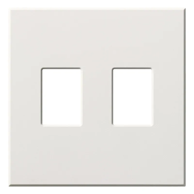 Lutron VWP-2-WH Single-gang VWP Series WallPlate for Vareo, Nova T and GRAFIK Eye Wallstation Two-gang for 2 dimmers or switches in white