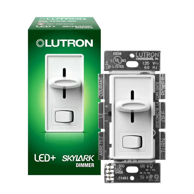 Lutron SCL-153P-WH Skylark LED Dimmer 120V 1 Pole 150W 600W