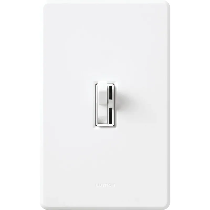 Lutron AY-600P-WH Ariadni Dimmer, Incandescent/Halogen, Single-pole, preset, 120V/600W in White