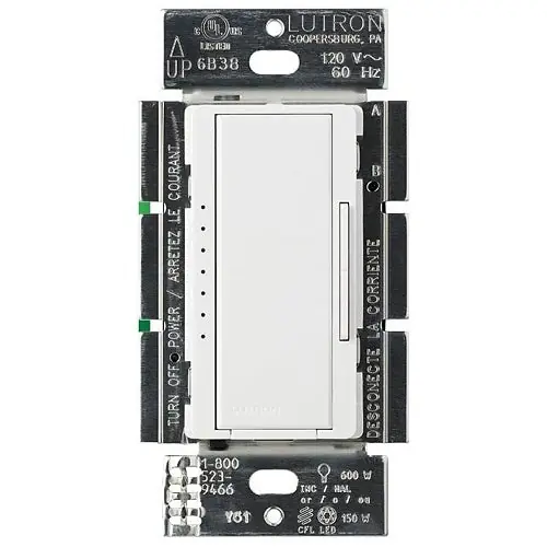 Lutron MACL-153M-WH Maestro C.L Multiloc 3-Way Designer Style Dimmer