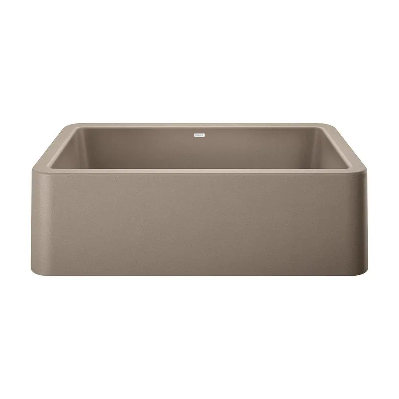 BLANCO 401988 Ikon 33 x 19 in. Composite Single Bowl Farmhouse Kitchen Sink in Truffle