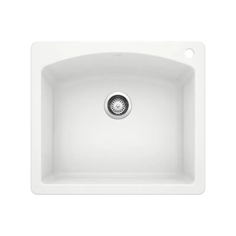 Blanco 440211 Diamond Single Bowl Kitchen Sink - Drop-in/Undermount - White