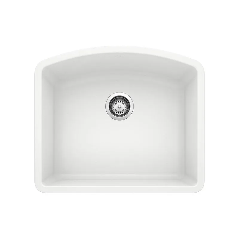 Blanco 440175 Diamond 24 x 20-13/16 in. No Hole Composite Single Bowl Undermount Kitchen Sink in White
