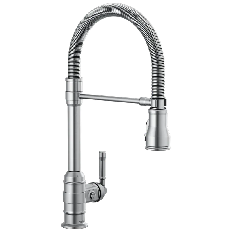 Delta Faucet 9690-AR-DST Broderick Pro Single Handle Pull Down Kitchen Faucet in Arctic Stainless