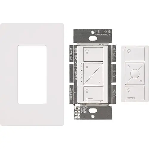 Lutron P-PKG1W-WH Caseta Wireless Smart Lighting Dimmer Switch and Remote Kit