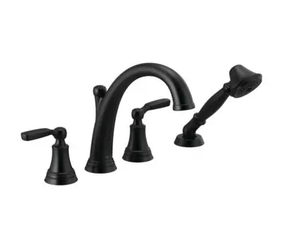 Delta T4732-BL Woodhurst Roman Tub with Hand Shower Trim