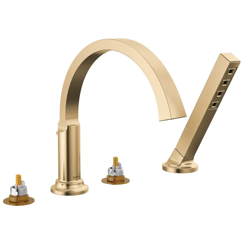 Delta T4788-CZ-PR-LHP Tetra Roman Tub Trim with Hand Shower