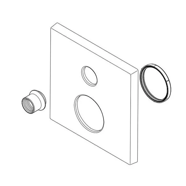 Delta RP101032CZ Escutcheon - 3 Setting Integrated Diverter