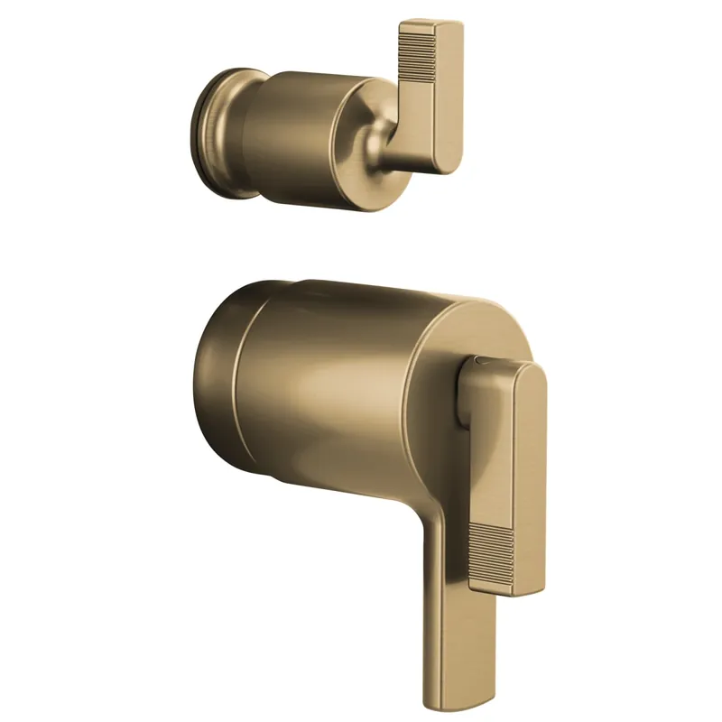 Brizo HL7506-GL Kintsu TempAssure Thermostatic Valve with Integrated Diverter Trim Lever Handle Kit Luxe Gold