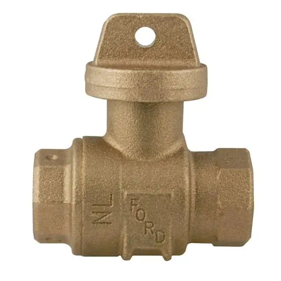 Ford Meter Box B11-444-NL 1 in. FIPT Brass Ball Curb Valve