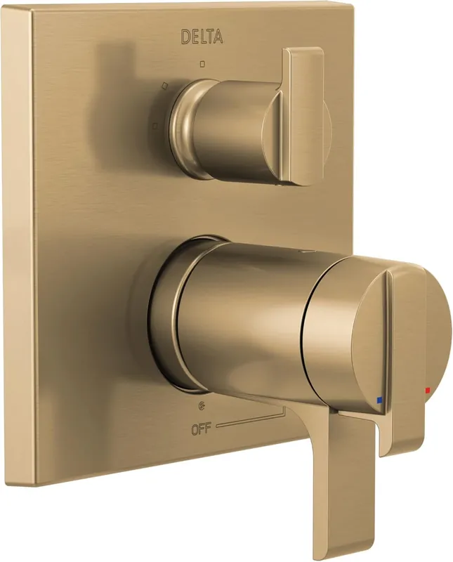 Delta T27T867-CZ Ara 17T Series Thermostatic Valve Trim with Integrated Volume Control for Two Shower Applications