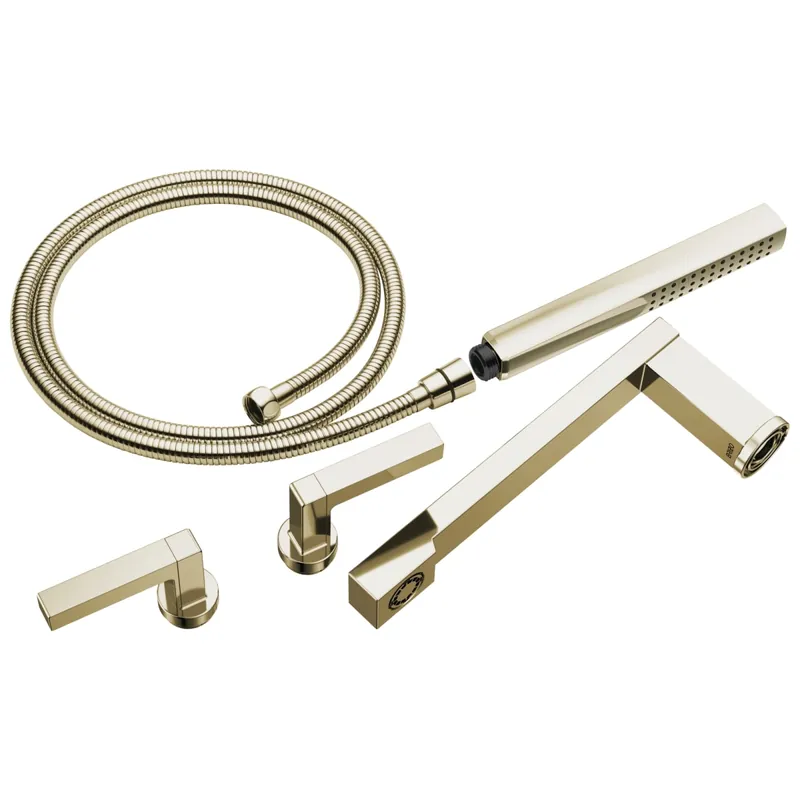 Brizo T70322-PN Two-Handle Tub Filler Trim Kit with Lever Handles in Polished Nickel