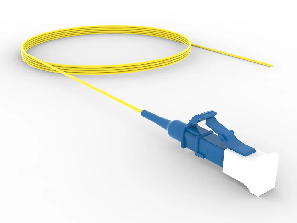 COMMSCOPE FAWLCUC01-JXF003 1 Fiber Pigtail OS2 Single-mode LC to Unconnectorized Tight Buffer 0.9mm Yellow 3ft