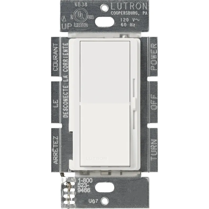 Lutron DVSCLV-600P-SW Diva Dimmer Magnetic Low-Voltage 120V/600VA (450W)