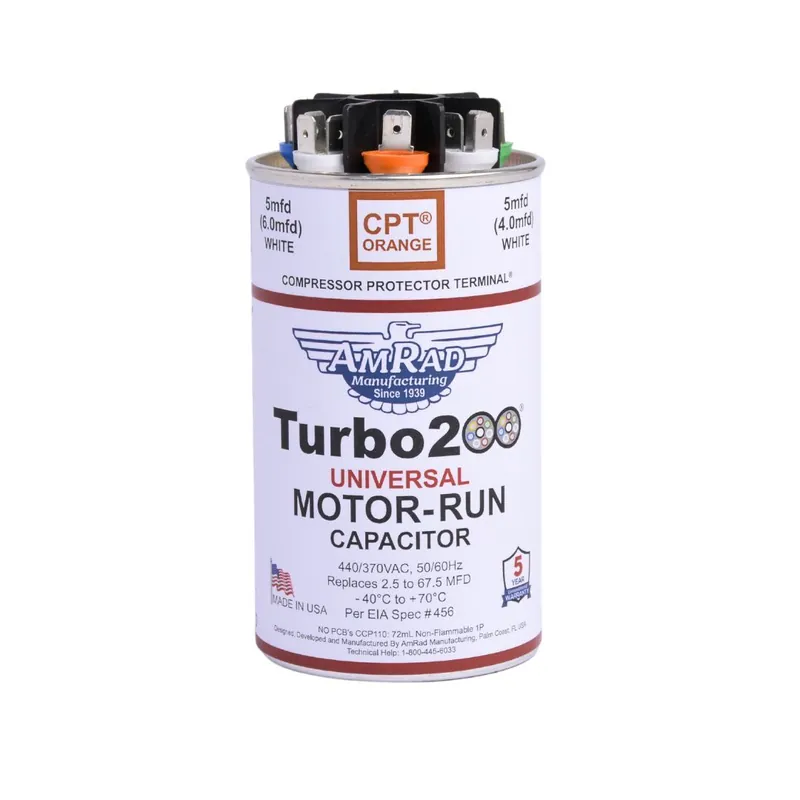 Global The Source turbo200 universal motor run capacitor 2.5 to 67.5 uf 440 vac round