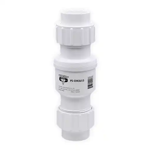 Glentronics PS-CVKSU15 1.5? PVC Klunkless Slip Union Check Valve