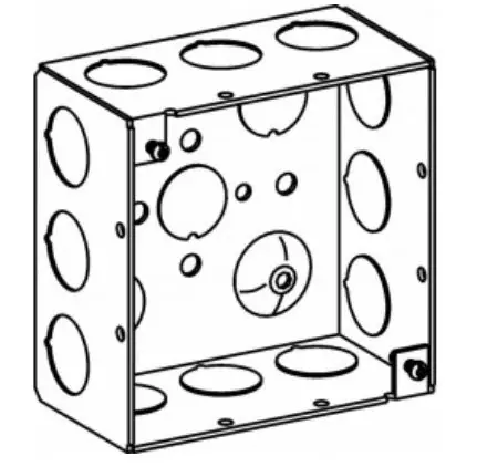 Orbit Industries 4SDB-50 4 inches Square Deep Box Welded With 1/2 inches KO