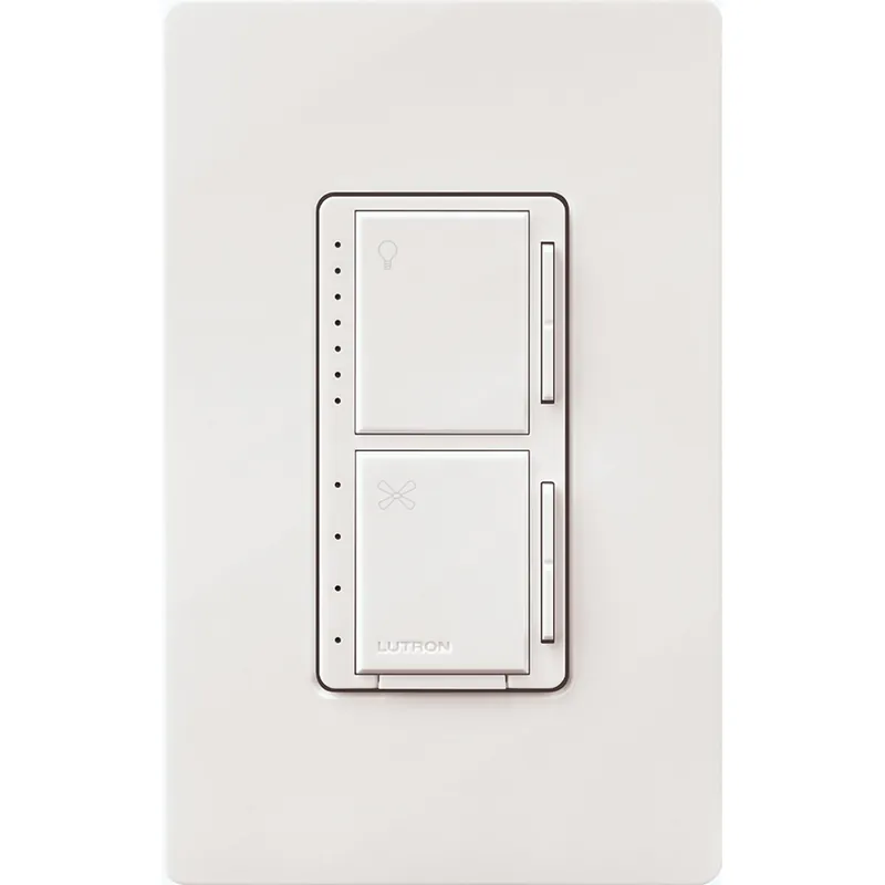 Lutron MACL-LFQH-WH Maestro White Dimmer & Fan Control Switch