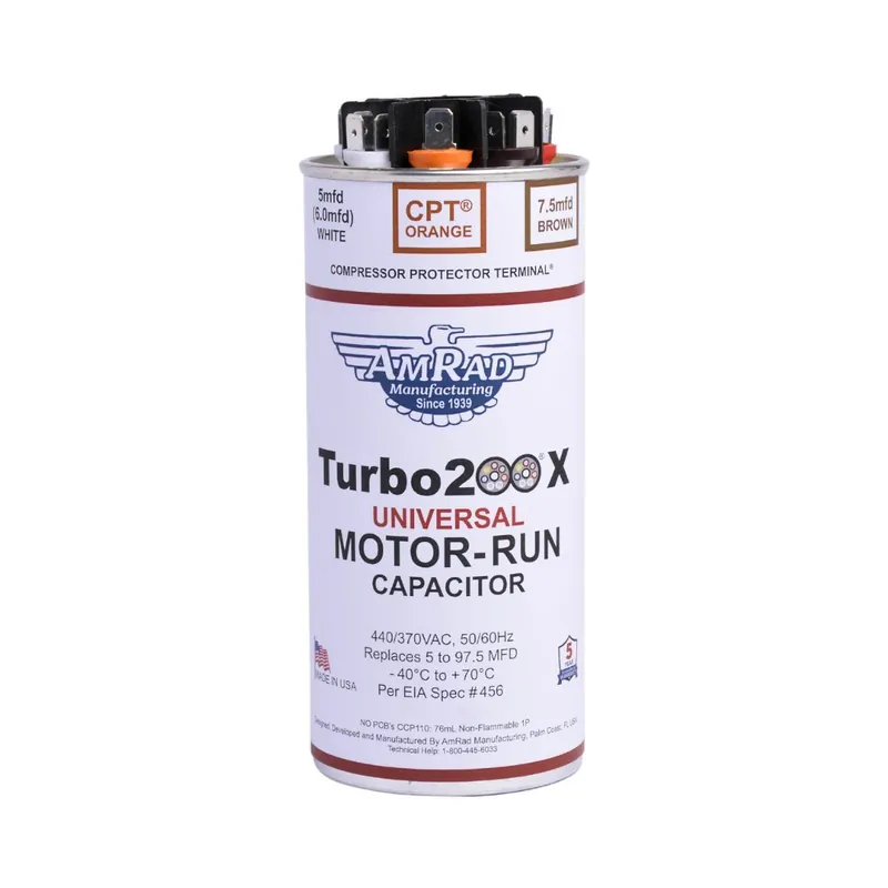 Global The Source Turbo200X Universal Motor Run Capacitor 2.5 to 97.5 uF 440 VAC Round